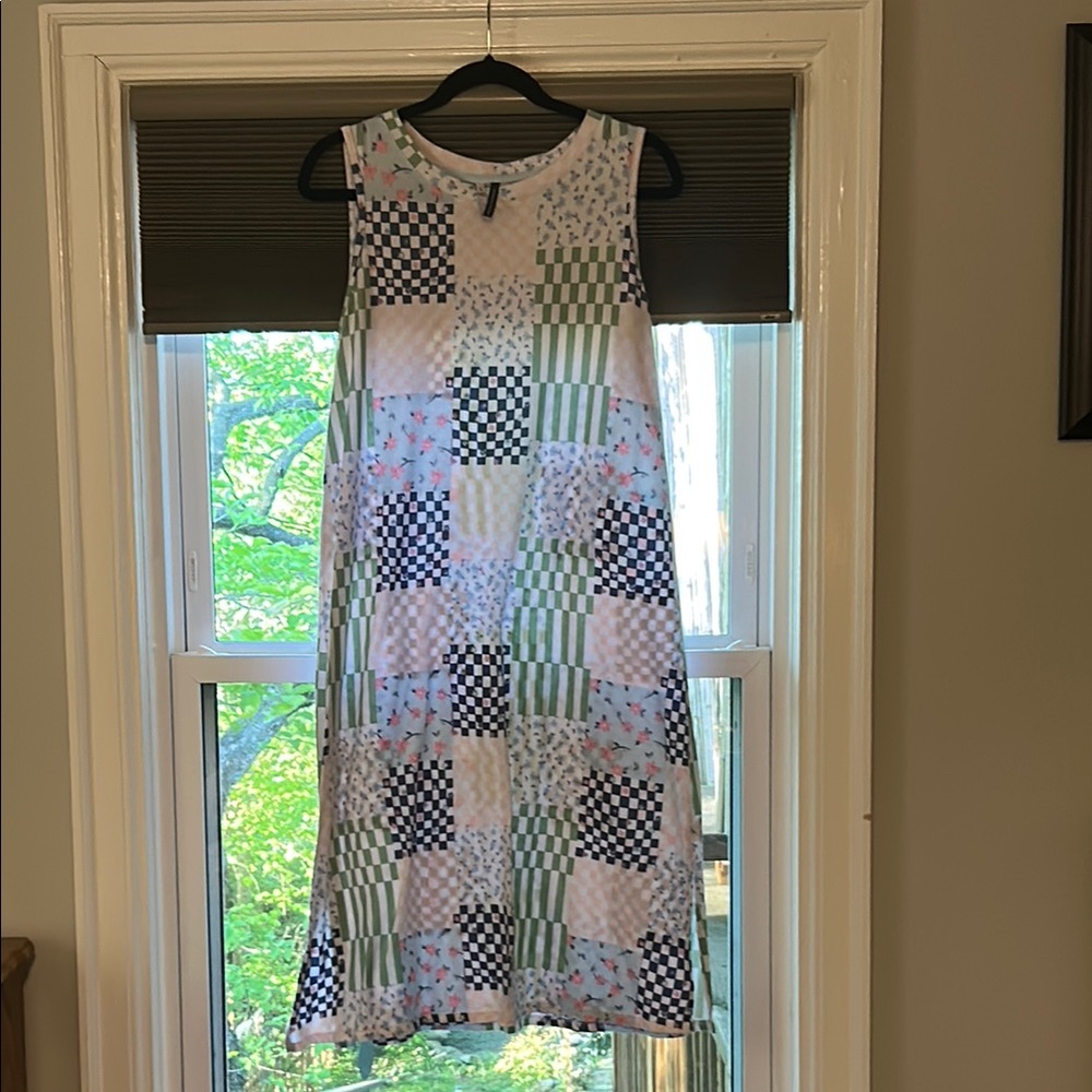 Patchwork Sleeveless Dress